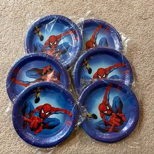 Spider Man 7”paper plates brand new in sealed plastic